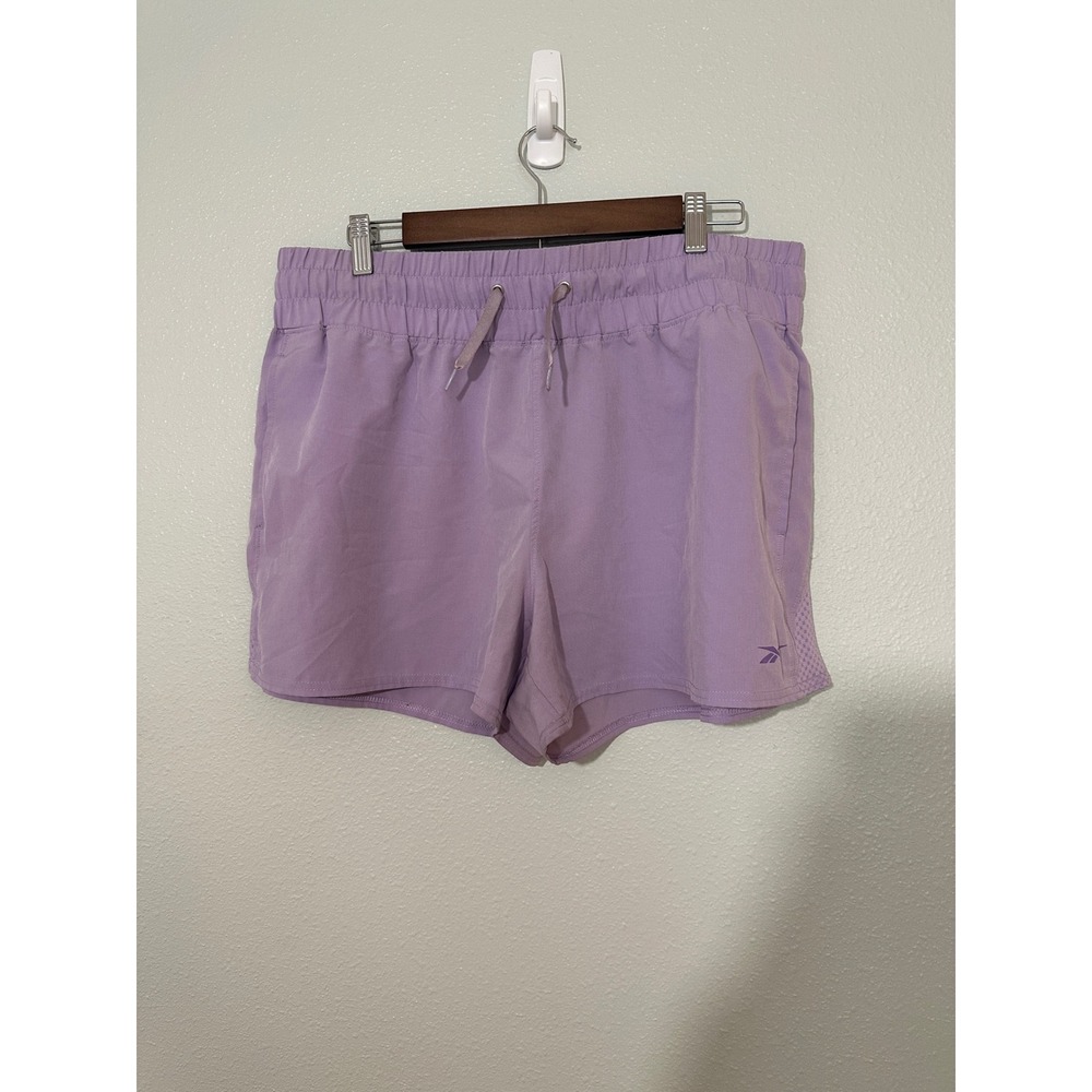 Reebok Womens Lavender Purple Athletic Running Shorts XXL Drawstring